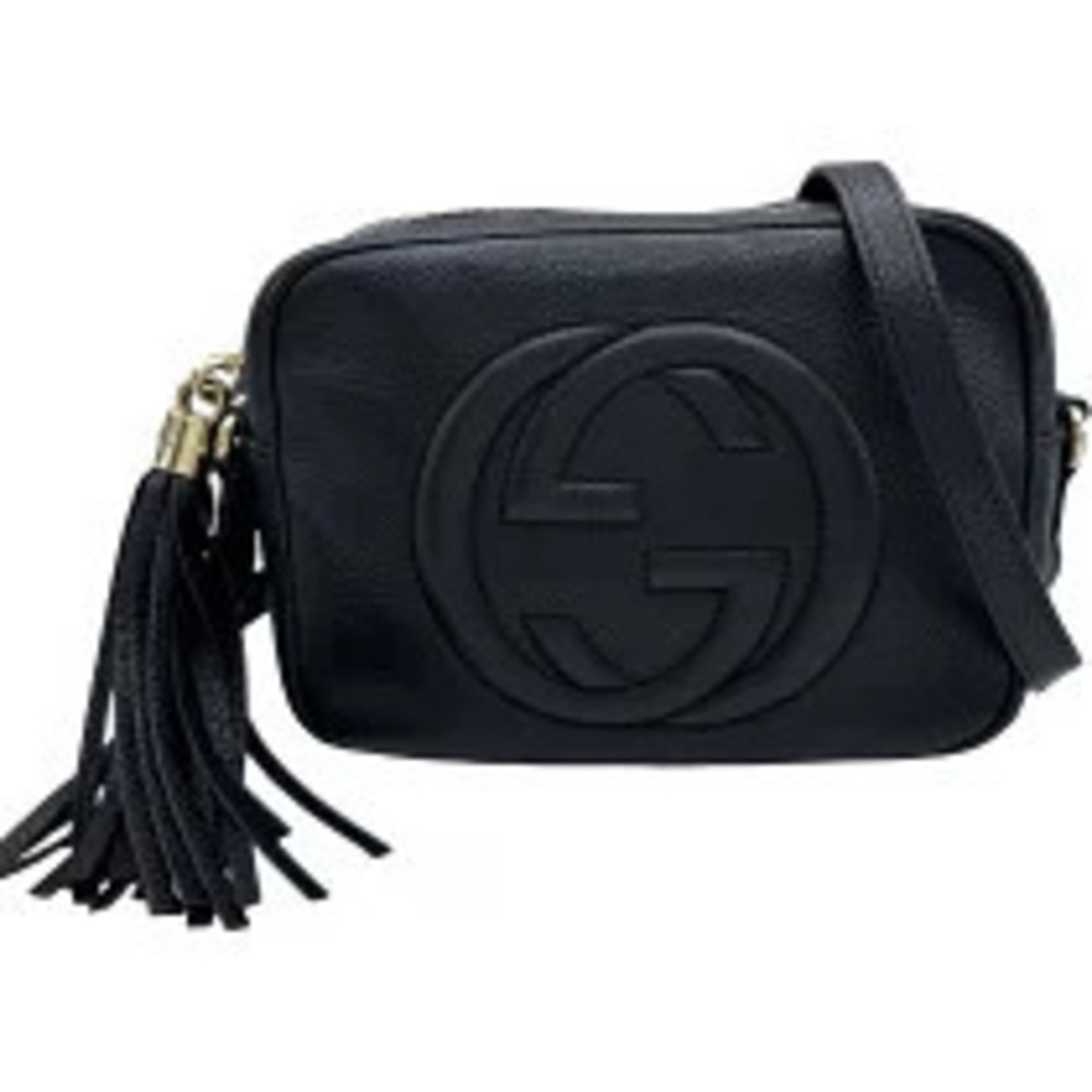 Gucci Soho Disco Shoulder Bag Black Leather